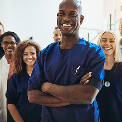 Group of smiling physicians.